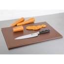 Hygiplas Schneidebrett Standard aus Polyethylen in braun für Wurst und Braten