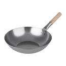 Vogue Wok milder Stahl flacher Boden 35,6(Ø)cm
