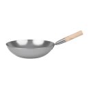 Vogue Wok milder Stahl flacher Boden 35,6(Ø)cm