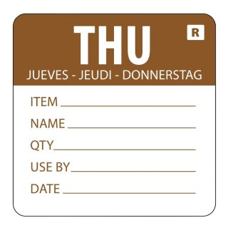 Vogue Farbcodesticker Donnerstag (500 Stück)