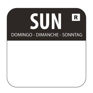 Vogue Farbcode Sticker Sonntag Schwarz (1000 Stück)