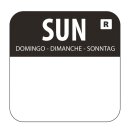 Vogue Farbcode Sticker Sonntag Schwarz (1000 Stück)