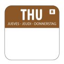 Vogue Farbcode Sticker Donnerstag Braun (1000 Stück)