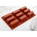 Pavoni Formaflex Backform Silikon 9 Rechteckige Küchlein