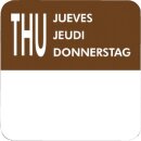 Vogue Entfernbare Wochentagetiketten 2,5Cm (7000 Stück)