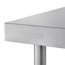 Vogue Edelstahl Arbeitstisch Mit Aufkantung Und Regalboden 90 X 60Cm