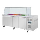 Viertürige Saladette Thekenkühlschrank Der Polar U-Serie Mit Schutz