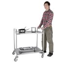 Großer Abräumwagen mit 2 Etagen aus Edelstahl 86 x 53,5 x 93 cm