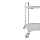 Großer Abräumwagen mit 2 Etagen aus Edelstahl 86 x 53,5 x 93 cm
