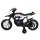 Batteriebetriebener Motor Night Rider für Kinder, Weiß + Stützräder + MP3-USB + Gas im Gashebel