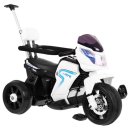 Kinderwagen Fahrrad 3in1 Elektromotor für Kinder Weiß + Schaumstoffhandlauf + Audio-LED