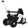 Kinderwagen Fahrrad 3in1 Elektromotor für Kinder Weiß + Schaumstoffhandlauf + Audio-LED