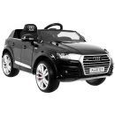 Audi Q7 Quattro S-Line batteriebetrieben, schwarze Lackierung + Fernbedienung + Freistart + EVA + Radio MP3