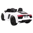Audi R8 Spyder batteriebetrieben Weiß + Fernbedienung + EVA + Free Start + Radio MP3 + LED