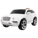 Batteriebetriebenes Auto Bentley Bentayga für Kinder Weiß + EVA-Räder + MP3-Radio + Fernbedienung
