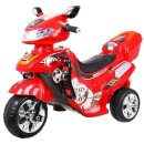 Batteriebetriebenes Motorrad F928 für Kinder, Rot + Kofferraum + Lichter + Hupe + Melodien