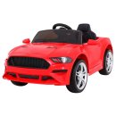 Batteriebetriebener GT-Sportwagen für Kinder, Rot + Fernbedienung + Freistart + Kofferraum + MP3-LED