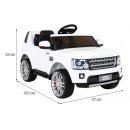 Land Rover Discovery Elektroauto für Kinder Weiß + Fernbedienung + EVA-Räder + Freistart + MP3-Radio