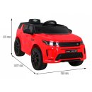 Land Rover Discovery Sport für Kinder Rot + Fernbedienung + Langsamstart + Wiegenfunktion + MP3-LED