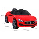 Batteriebetriebener Maserati Ghibli für Kinder Rot +...