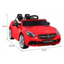Mercedes Benz SLC300 Batteriebetriebenes Auto für Kinder, Rot + Sounds, MP3-Lichter, Fernbedienung + Gratis-Start