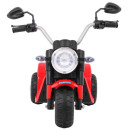 MiniBike batteriebetriebenes Motorrad für Kinder, Rot + Sounds + LED-Lichter + Öko-Leder