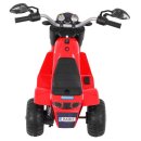 MiniBike batteriebetriebenes Motorrad für Kinder, Rot + Sounds + LED-Lichter + Öko-Leder