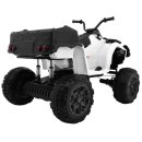Quad XL batteriebetriebenes ATV für Kinder Weiß + 4x4-Antrieb + Gepäckraum + Free Start + EVA + Audio-LED