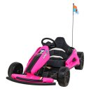 Speed 7 Drift King batteriebetriebener Go-Kart für Kinder Pink + Drift-Funktion + Sportsitz + 2 Geschwindigkeiten + EVA