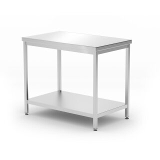 Hendi Arbeitstisch Kitchen Line mit Grundboden  1000x600x850mm