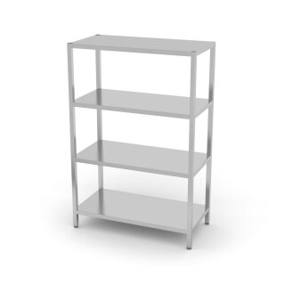 Hendi Lagerregal mit 4 Böden Kitchen Line aus Edelstahl 1000x500x1800mm