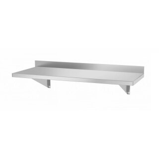 Hendi Wandregal mit Konsolen aus Edelstahl 800x300x250mm