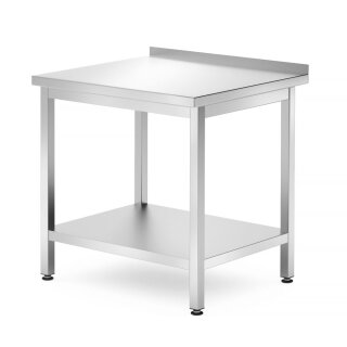 Hendi Arbeitstisch Kitchen Line mit Grundboden und Aufkantung 800x700x850mm