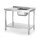 Hendi Spültisch Becken links mit Grundboden und Aufkantung 800x600x850mm