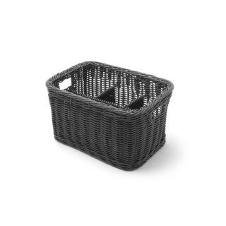 Hendi Besteckhalter in schwarz aus Polyrattan