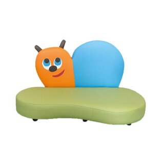 Kindersofa Schnecke,Xtrem B1 Stoff