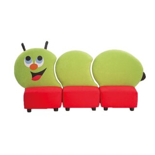 Kindersofa Raupe 3-Teilig,Microfaser