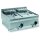 Edelstahl Doppelfritteuse 16 Liter - 2 Becken, 400V, Ablasshahn