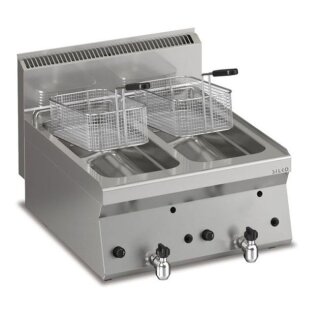 Edelstahl Fritteuse mit 2x 8 Liter, Tischgerät