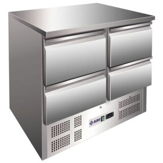KBS Kühltisch 903x700x875 mm 4 Schubladen GN 1/1 Steckerfertig 230 Volt