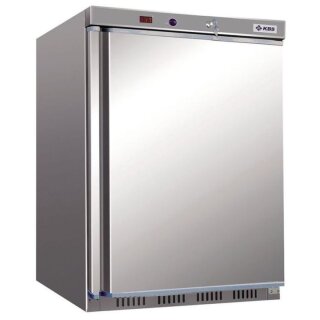 KBS Gewerbekühlschrank 129 Liter 600x600x850 mm Umluft Edelstahl Steckerfertig