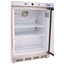 KBS Gewerbekühlschrank 129 Liter 600x600x850 mm Umluft Edelstahl Steckerfertig
