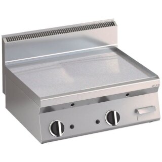 KBS Gas Grillplatte Glatt Verchromte Fläche 595X555Mm 2 Heizzonen Tischgerät