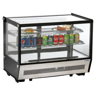 KBS Aufsatz Kühlvitrine880x566x680 mm Mit 2 Etagen Glasschiebetür Umluft