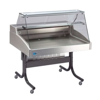KBS Kühlvitrine 1506x790x810 mm mit geradem Glasaufbau Rückschiebescheiben
