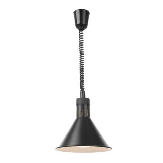 KBS Heizlampe Infrarot schwarz Eloxiert mit Leuchtmittel 275x275x250 mm