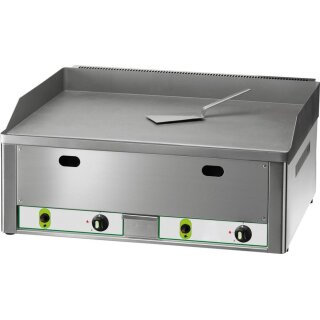 KBS Gas Grillplatte 2 Heizzonen glatt 2x 4,0 kW Piezozündung 665x600x300 mm