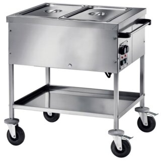 KBS Bainmarie Wagen, 2Gn 1/1, Seitliche Bedienung 840x650x850 mm Edelstahl