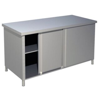 KBS Arbeitsschrank Ohne Aufkantung B 180 cm X T 60 cm x 85 cm mit Schiebetüren