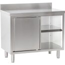 KBS Arbeitsschrank mit Aufkantung B 160 cm X T 70 cm x 85 cm mit Schiebetüren